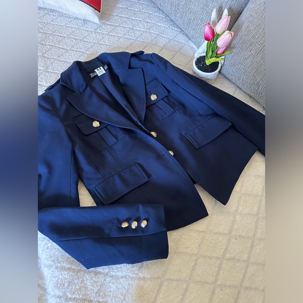7th Avenue New York & Co Navy Blue Blazer Women's